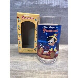 Walt Disneys Pinocchio Plastic Cup Vintage 90s Burger King Box 1994 Coca Cola